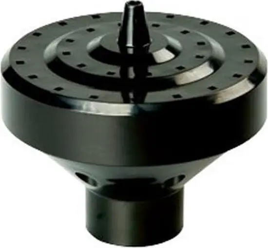 Messner - Tête de jet en PVC 1" - Jet Volcan noir