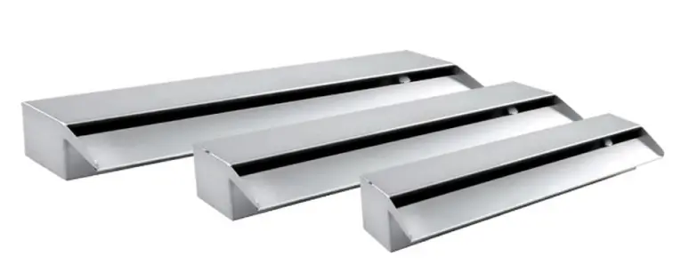 Lame d'eau inox 30 cm - 60 cm - 100 cm avec bac